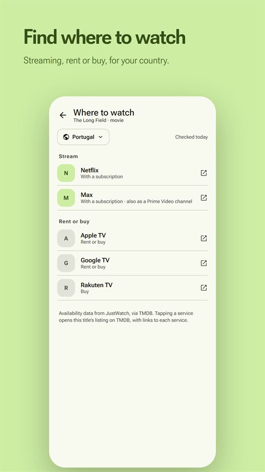 Where to watch in your country